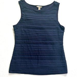 Women's Banana Republic Navy Pleated Shirt XS